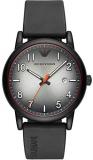Emporio Armani Men's Analog Quartz Watch with RUBBER Strap AR11176