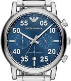 Emporio Armani Mens Chronograph Quartz Watch with Stainless Steel Strap AR11132