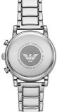 Emporio Armani Mens Chronograph Quartz Watch with Stainless Steel Strap AR11132
