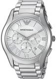 Emporio Armani Mens Chronograph Quartz Watch with Stainless Steel Strap AR11081