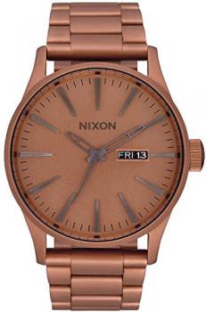 Nixon Sentry ss Womens Analogue Japanese Quartz Watch with Stainless Steel Gold Plated Bracelet A3563165