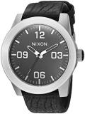 Nixon Men's 'Corporal' Quartz Stainless Steel and Leather Casual Watch, Color:Bl...