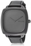 Nixon A2861062-00 Ion Plated Stainless Steel Case Black Leather Mineral Women's ...