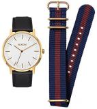 NIXON Mens Analogue Quartz Watch with Leather Strap A1231-2948-00
