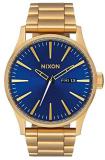 Nixon Sentry SS Watch, All Gold/Blue Sunray, One Size