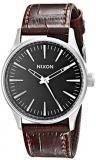 Nixon Men's A377 Sentry 38mm Stainless Steel Watch with Leather Band