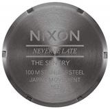 Nixon Sentry Leather Gunmetal/Indigo/Brown One Size