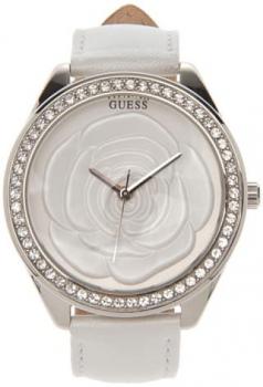 GUESS Womens Analogue Quartz Watch with Leather Strap W85075L1