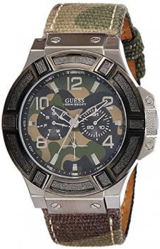 Guess Mens Analogue Quartz Watch with Stainless Steel Strap W0407G1