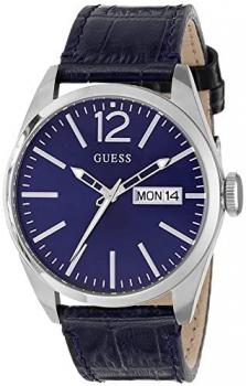 Guess Men's Analogue Quartz Watch with Leather Strap W0658G1