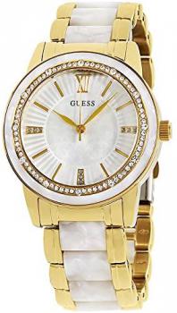 Guess Women's Quartz Watch with Black Dial Analogue Display Quartz Stainless Steel W0706L3
