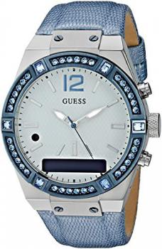 Guess Womens Analogue-Digital Quartz Watch with Leather Strap C0002M5