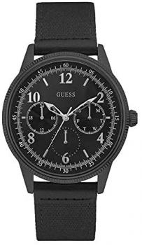 Guess Men's Analogue Classic Quartz Watch with Leather Strap W0863G3