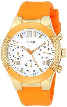 GUESS Women's Analogue Quartz Watch with Silicone Strap W0958L1