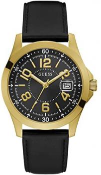 GUESS Men's Analog Quartz Watch with Leather Strap GW0251G1