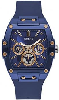 GUESS Men's Analog Quartz Watch with Silicone Strap GW0203G7