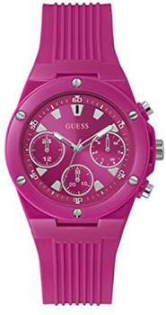 GUESS Women's Analog Quartz Watch with Silicone Strap GW0255L3