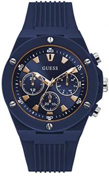 GUESS Men's Analog Quartz Watch with Silicone Strap GW0268G3