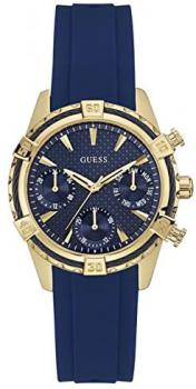 Guess Womens Multi dial Quartz Watch with Rubber Strap W0562L2