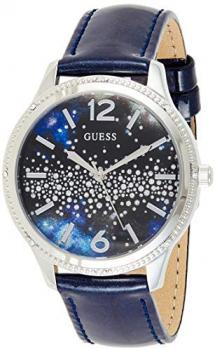 Guess Womens Analogue Classic Quartz Watch with Leather Strap W1028L1