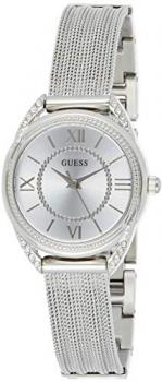 Guess Womens W1084L1 Whisper Stainless Steel Mesh Strap Wrist Watch