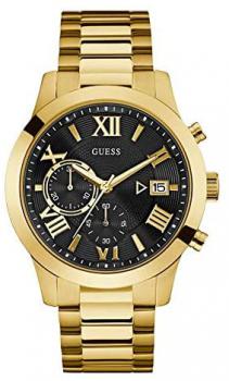 Guess Watches Gents Atlas Mens Analogue Quartz Watch with Stainless Steel Bracelet W0668G8