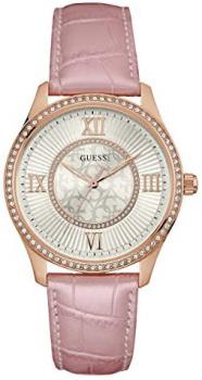 Guess Womens Analogue Quartz Watch with Leather Strap W0768L3