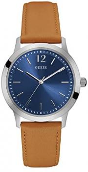 Guess Mens Analogue Classic Quartz Watch with Leather Strap W0922G8