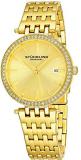 Stuhrling Original Garland Women's Quartz Watch with Gold Dial Analogue Display and Gold Stainless Steel Bracelet 579.03