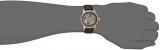 Stuhrling Original Men's Automatic Watch with Grey Dial Analogue Display and Brown Leather Strap 835.04