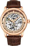 Stuhrling Original Men’s Automatic Watch, Skeleton Dial with Leather Band,...