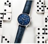 Stuhrling Original Mens Quartz Chronograph Dress Watch - Stainless Steel Case and Leather Band - Analog Dial with Date GR1-Q Mens Watches Collection