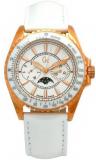 GUESS Women's 41006M1 GC White Leather White Dial Watch