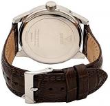 Guess Men's Quartz Watch with Brown Dial Analogue Display and Brown Leather Strap W95127G2