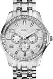Guess Ladies Watch Silver Tone Exec Multi Dial Sports Collection W0147L1