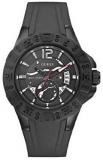 Reloj guess cab.s12 caucho Negro Mens Analogue Quartz Watch with Silicone Bracelet W0034G3