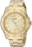 GUESS Textured Stainless Steel Sport Bracelet Watch. Color: Gold-Tone (Model: U0...