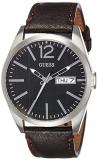 Guess Men's Analogue Quartz Watch with Leather Strap W0658G3