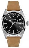Guess Men's Analogue Quartz Watch with Leather Strap W0658G7