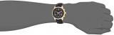 Guess Men's Quartz Watch with Black Dial Analogue Display Quartz Leather W0380G7
