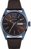 Guess Mens Analogue Classic Quartz Watch with Leather Strap W0658G8