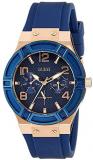 GUESS W0571L1,Women's Iconic,Sport Elegant,Multifunction,Rose Gold Tone Case,Silicone Strap,50m WR