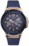 Guess Mens Rigor Blue and Rose-Gold W0247G3