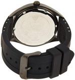 GUESS Men's 46mm Black Silicone Band Steel Case Quartz Analog Watch W1167G2