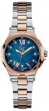 Guess Collection Structura Ladies Stainless Steel Quartz Rose Gold and Blue Dial Swiss Watch, Y33001L7
