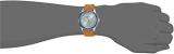 GUESS Men's Analog Japanese Quartz Watch with Leather Calfskin Strap U1244G1