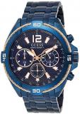 Guess | Mens Surge | Blue Stainless Steel Strap | Blue Dial | W1258G3
