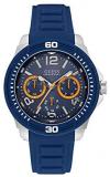 Guess Men's U0967G2 Blue Silicone Quartz Fashion Watch