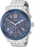 GUESS Men's Analog Quartz Watch with Stainless-Steel Strap U1104G3