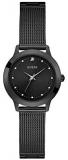 Guess Womens Diamond-Accent Black Stainless Steel Watch 30mm (1197L4)